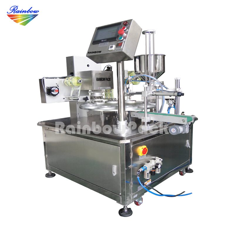 RPFBJ9501 Automatic Rotary Yogurt Filling Capping Machine Line